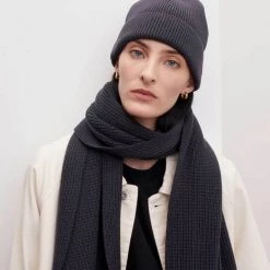 Kowtow EOS Sale* Unisex Fisherman Scarf - Charcoal Marle 14 Kowtow EOS Sale* Unisex Fisherman Scarf - Charcoal Marle