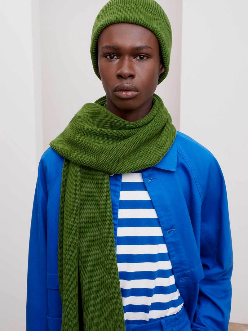 Kowtow Unisex Fisherman Scarf - Grass EOS Sale* 2 Kowtow Unisex Fisherman Scarf - Grass EOS Sale*