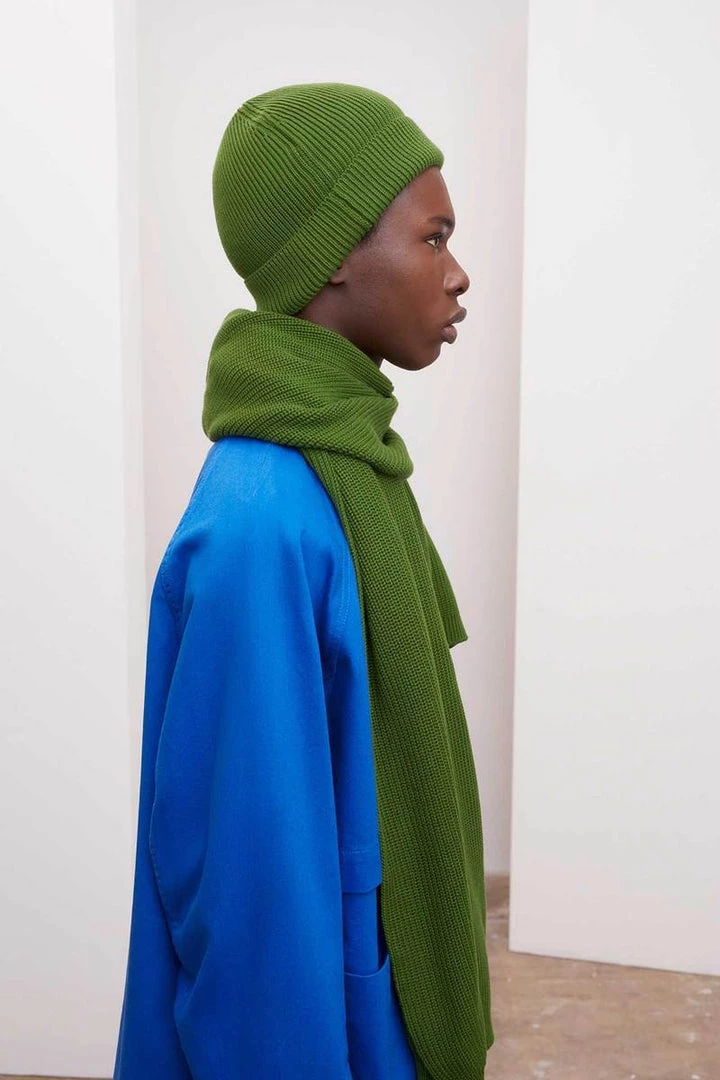 Kowtow Unisex Fisherman Scarf - Grass EOS Sale* 4 Kowtow Unisex Fisherman Scarf - Grass EOS Sale*