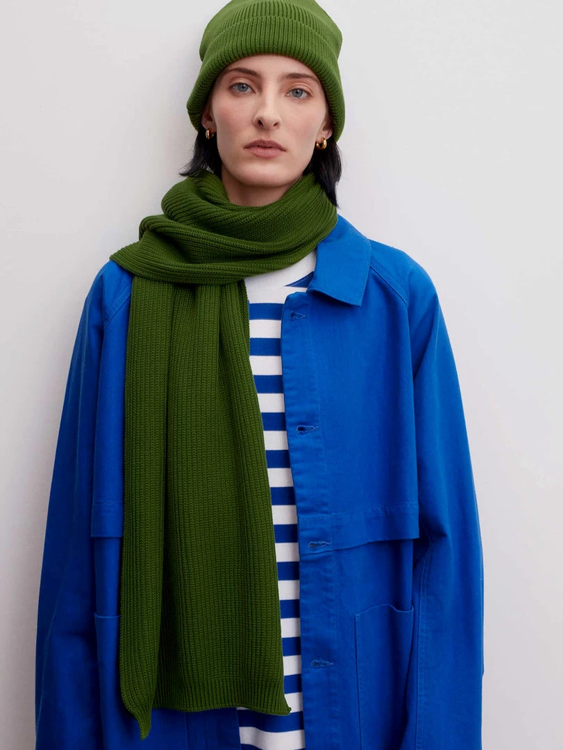 Kowtow Unisex Fisherman Scarf - Grass EOS Sale* 1 Kowtow Unisex Fisherman Scarf - Grass EOS Sale*