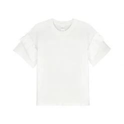 Kowtow EOS Sale* Frill Sleeve Tee – White