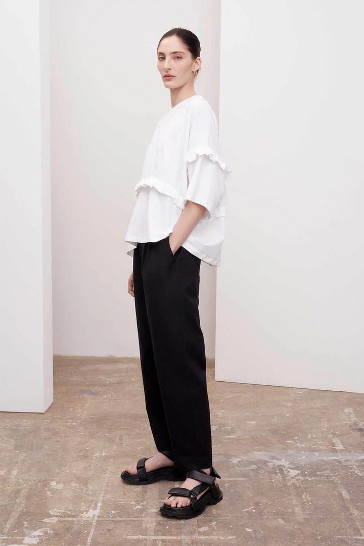 Kowtow Frill Boxy Top – White EOS Sale* 3 Kowtow Frill Boxy Top – White EOS Sale*