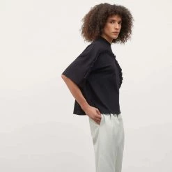 Kowtow Frill Tee - Black EOS Sale*