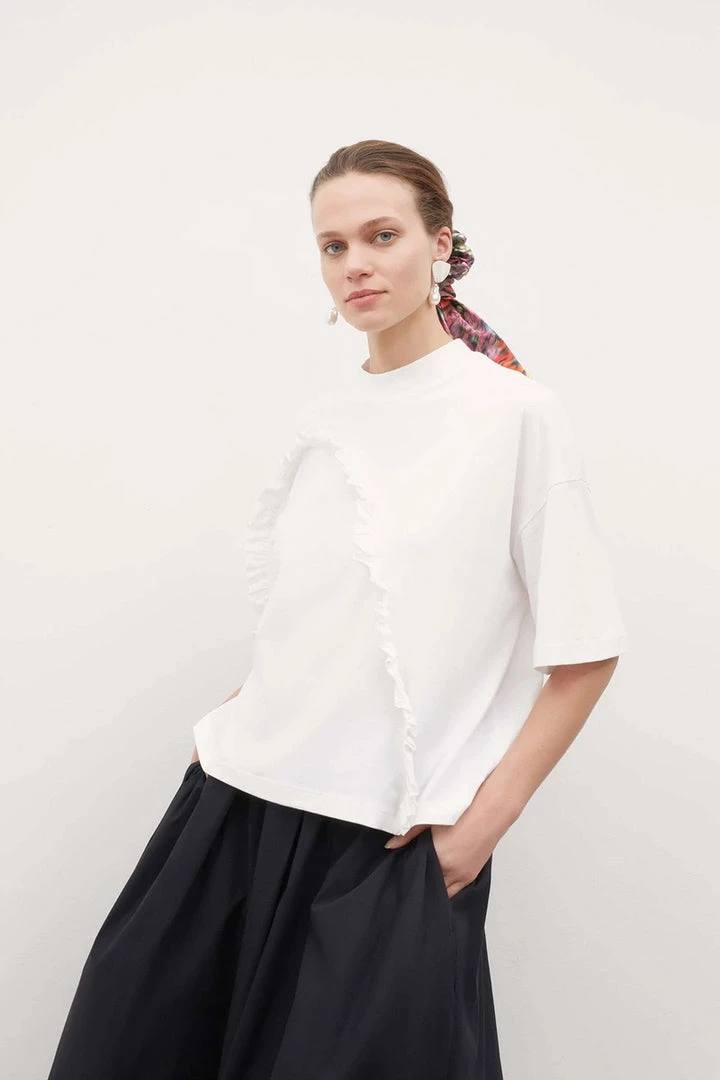 Kowtow Frill Tee - White EOS Sale* 4 Kowtow Frill Tee - White EOS Sale*