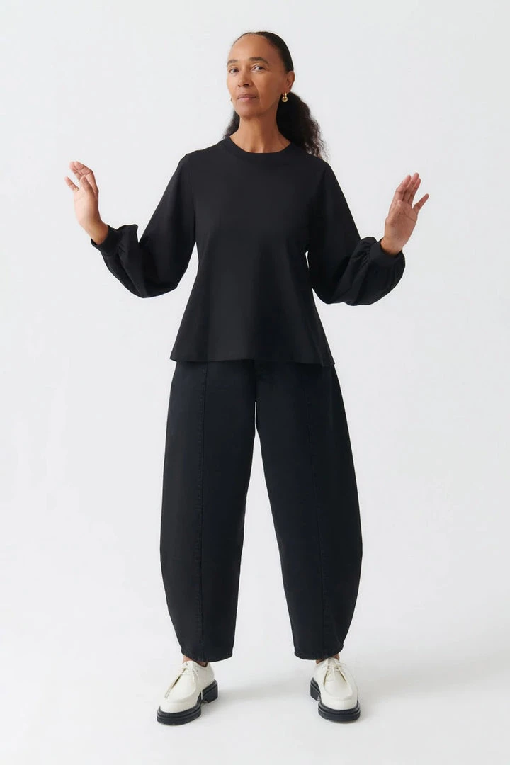 Kowtow Full Sleeve Top - Black EOS Sale* 3 Kowtow Full Sleeve Top - Black EOS Sale*