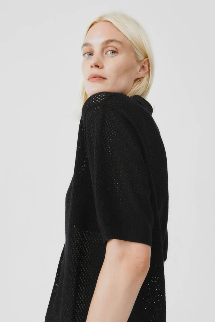 Kowtow Knitted Polo – Black EOS Sale* 4 Kowtow Knitted Polo – Black EOS Sale*