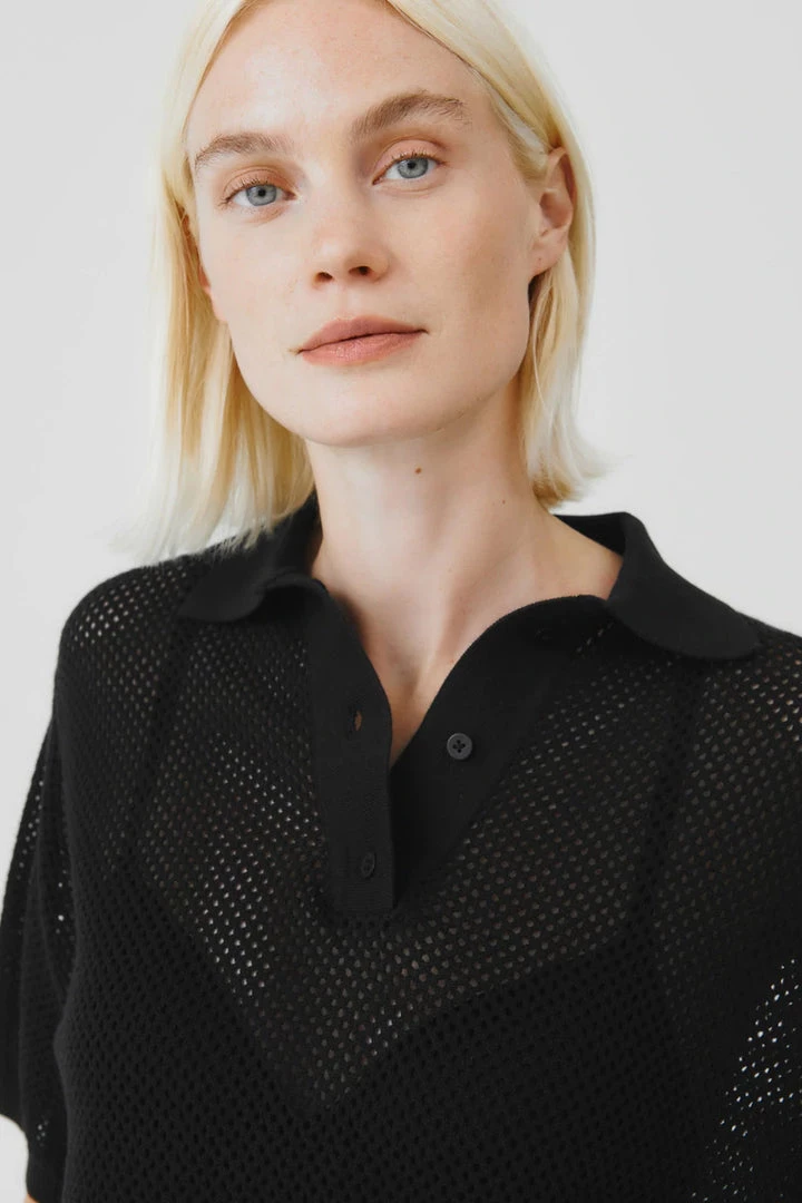 Kowtow Knitted Polo – Black EOS Sale* 6 Kowtow Knitted Polo – Black EOS Sale*