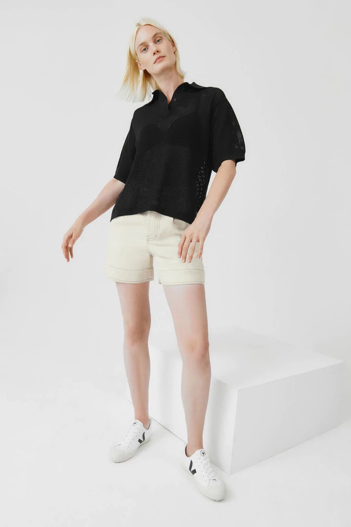 Kowtow Knitted Polo – Black EOS Sale* 5 Kowtow Knitted Polo – Black EOS Sale*