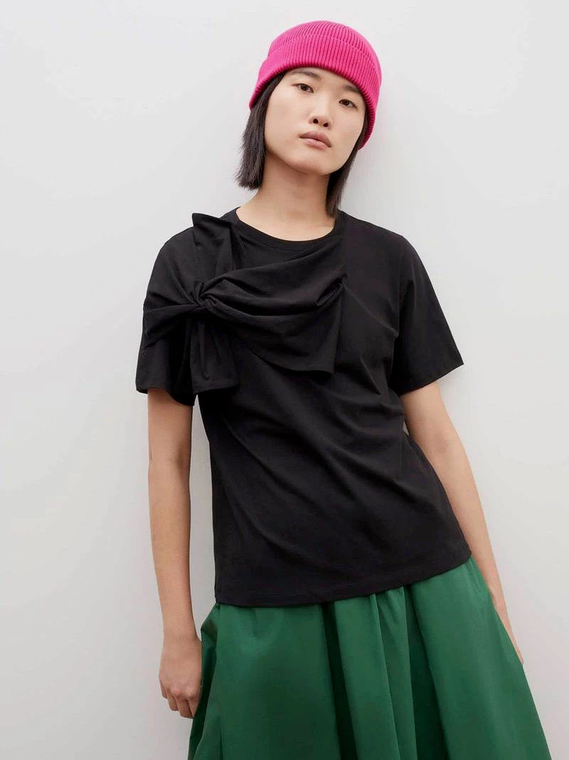 Kowtow EOS Sale* Knotted Tee - Black 1 Kowtow EOS Sale* Knotted Tee - Black