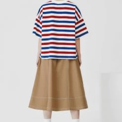 Kowtow EOS Sale* Oversized Boxy Tee – Red Blue Stripe 9 Kowtow EOS Sale* Oversized Boxy Tee – Red Blue Stripe