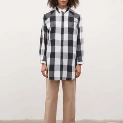Kowtow Oversized Shirt - Black & White Check EOS Sale*