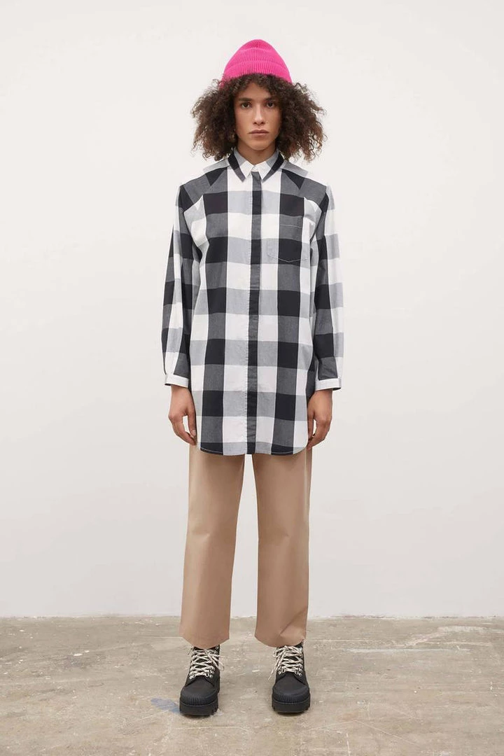 Kowtow Oversized Shirt - Black & White Check EOS Sale* 2 Kowtow Oversized Shirt - Black & White Check EOS Sale*