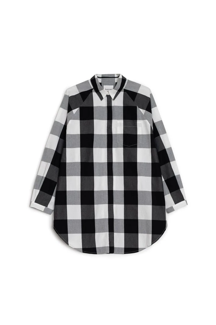 Kowtow Oversized Shirt - Black & White Check EOS Sale* 5 Kowtow Oversized Shirt - Black & White Check EOS Sale*