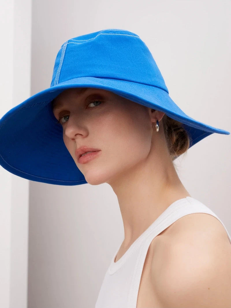 Kowtow Parasol Hat - Workwear Blue Denim 4 Kowtow Parasol Hat - Workwear Blue Denim