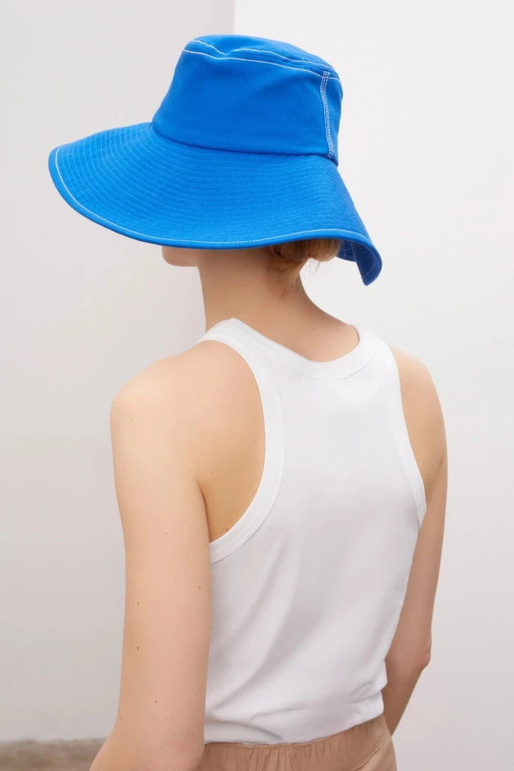 Kowtow Parasol Hat - Workwear Blue Denim 3 Kowtow Parasol Hat - Workwear Blue Denim