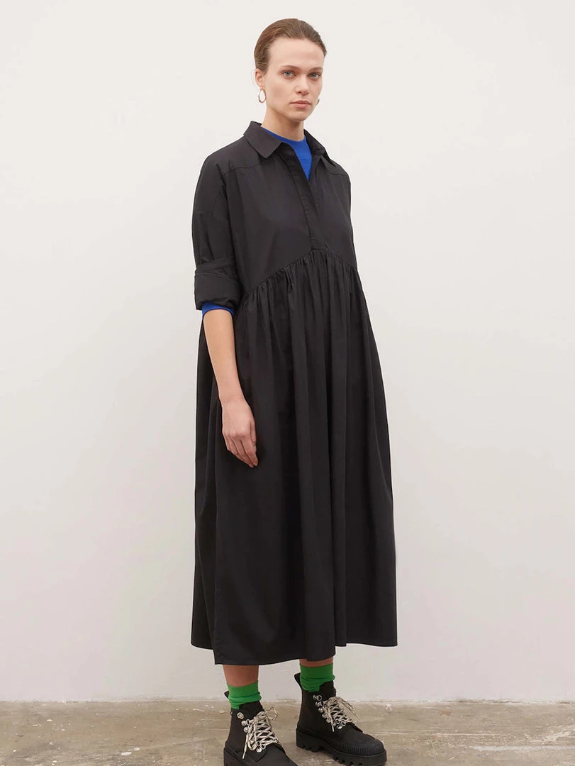 Kowtow EOS Sale* Phoebe Dress - Black 1 Kowtow EOS Sale* Phoebe Dress - Black