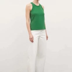 Kowtow Racer Back Singlet - Evergreen