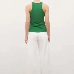 Kowtow Racer Back Singlet - Evergreen