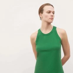 Kowtow Racer Back Singlet - Evergreen