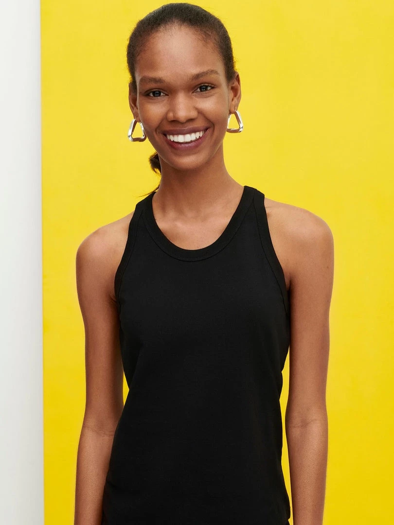 Kowtow Racer Back Singlet - Black EOS Sale* 1 Kowtow Racer Back Singlet - Black EOS Sale*