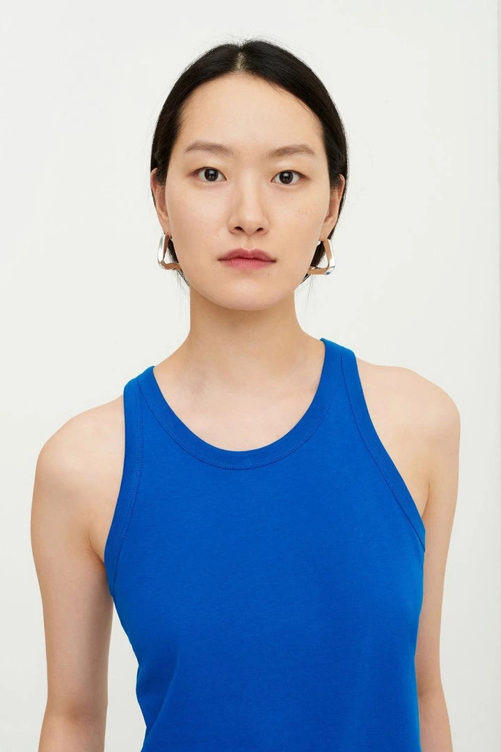Kowtow Racer Back Singlet - Sea Blue 3 Kowtow Racer Back Singlet - Sea Blue