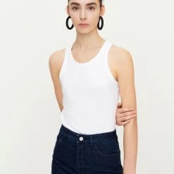 Kowtow EOS Sale* Racer Back Singlet - White