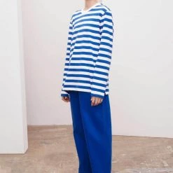 Kowtow EOS Sale* Unisex Stripe Crew – Blue Stripe