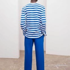 Kowtow EOS Sale* Unisex Stripe Crew – Blue Stripe