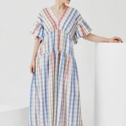 Kowtow Theory Dress – Watercolour Check