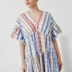 Kowtow Theory Dress – Watercolour Check