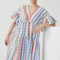 Kowtow Theory Dress – Watercolour Check