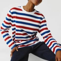 Kowtow Unisex Stripe Crew – Red Blue Stripe EOS Sale* 19 Kowtow Unisex Stripe Crew – Red Blue Stripe EOS Sale*
