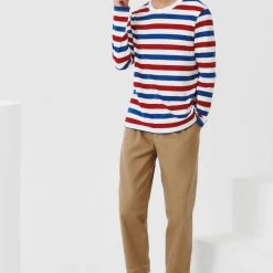 Kowtow Unisex Stripe Crew – Red Blue Stripe EOS Sale*