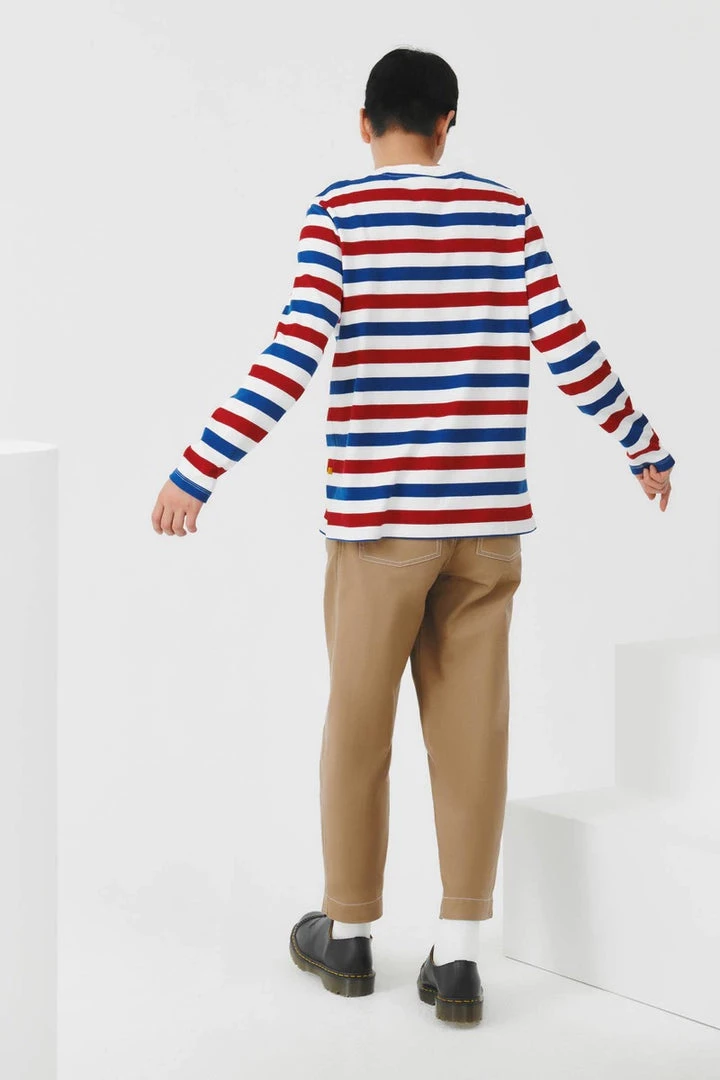 Kowtow Unisex Stripe Crew – Red Blue Stripe EOS Sale* 3 Kowtow Unisex Stripe Crew – Red Blue Stripe EOS Sale*