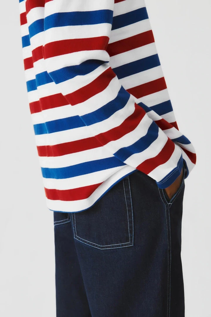 Kowtow Unisex Stripe Crew – Red Blue Stripe EOS Sale* 5 Kowtow Unisex Stripe Crew – Red Blue Stripe EOS Sale*