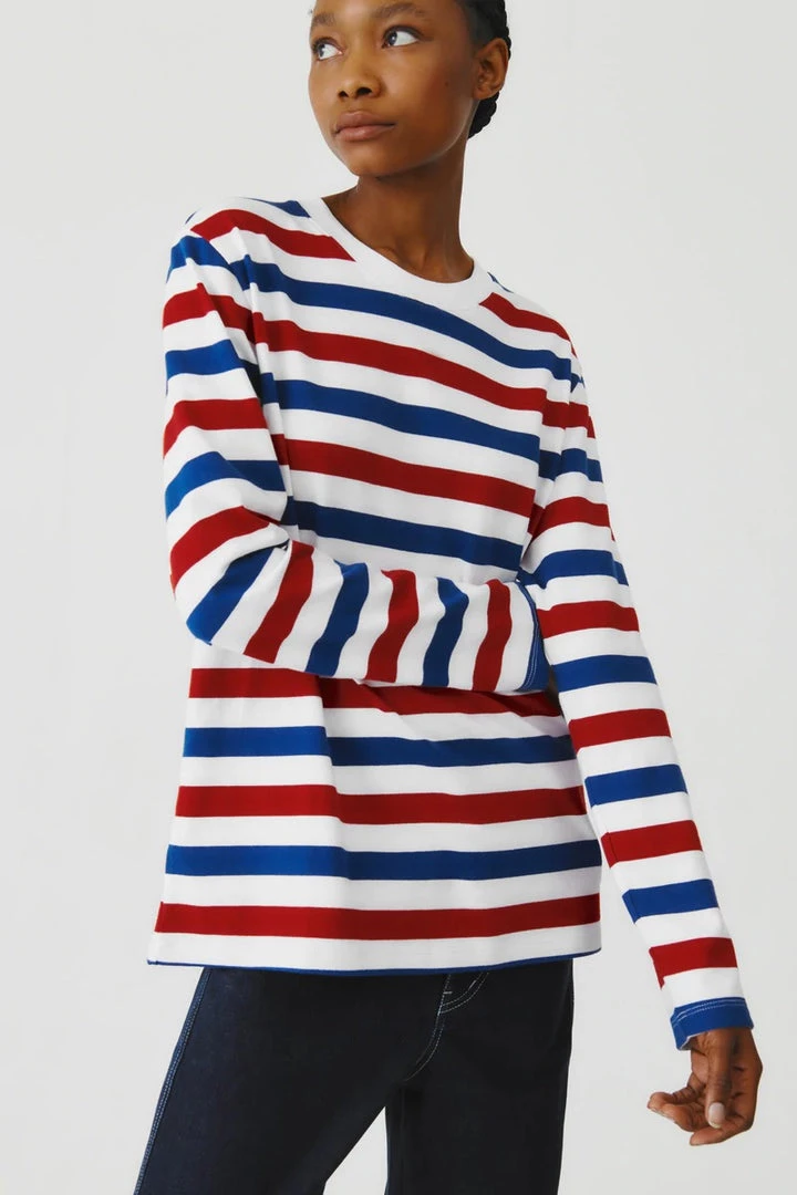 Kowtow Unisex Stripe Crew – Red Blue Stripe EOS Sale* 6 Kowtow Unisex Stripe Crew – Red Blue Stripe EOS Sale*