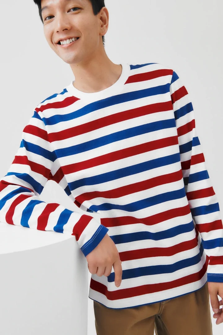 Kowtow Unisex Stripe Crew – Red Blue Stripe EOS Sale* 7 Kowtow Unisex Stripe Crew – Red Blue Stripe EOS Sale*