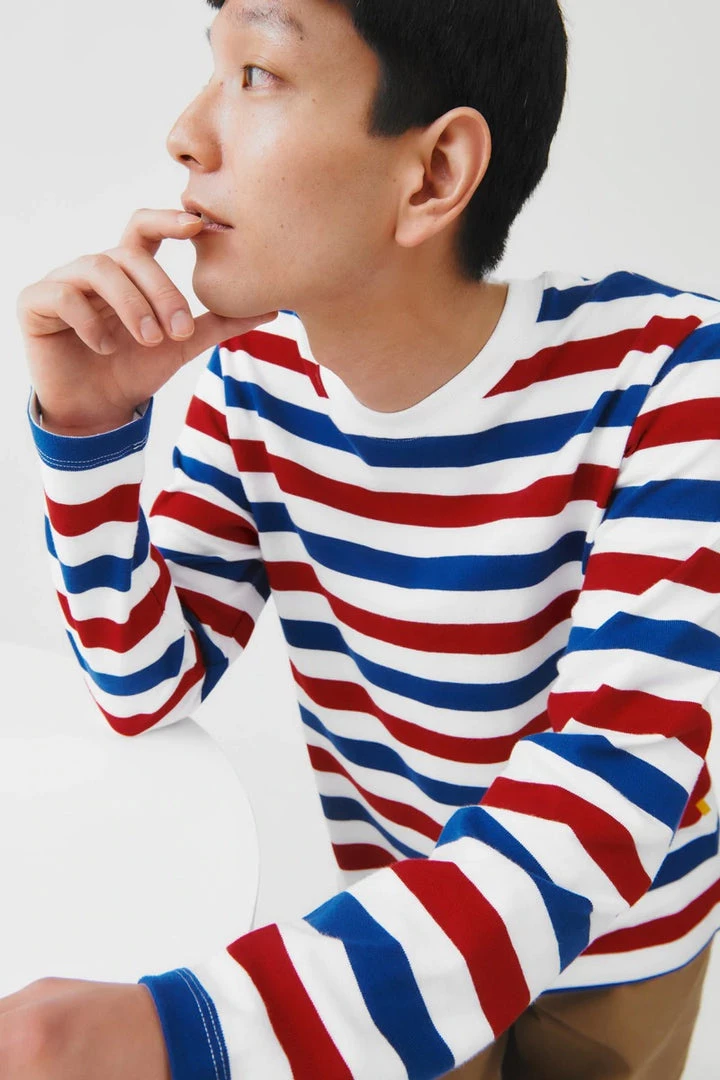 Kowtow Unisex Stripe Crew – Red Blue Stripe EOS Sale* 8 Kowtow Unisex Stripe Crew – Red Blue Stripe EOS Sale*