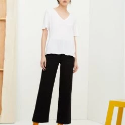 Kowtow V Neck Tee - White