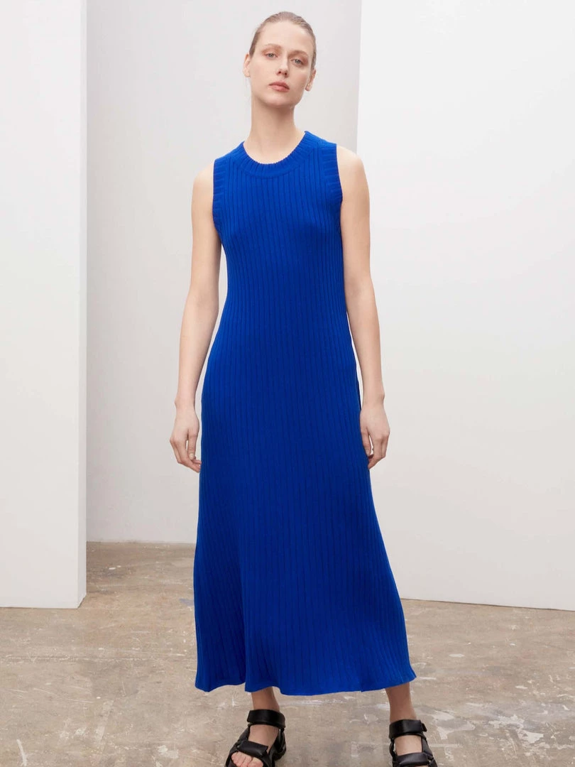 Kowtow Solar Dress – Cyan EOS Sale* 1 Kowtow Solar Dress – Cyan EOS Sale*