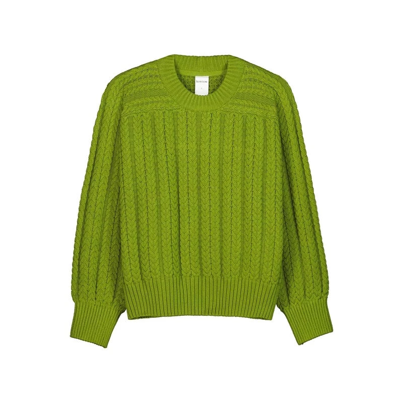 Kowtow Cable Sweater - Leaf EOS Sale* 6 Kowtow Cable Sweater - Leaf EOS Sale*