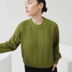 Kowtow Cable Sweater - Leaf EOS Sale*