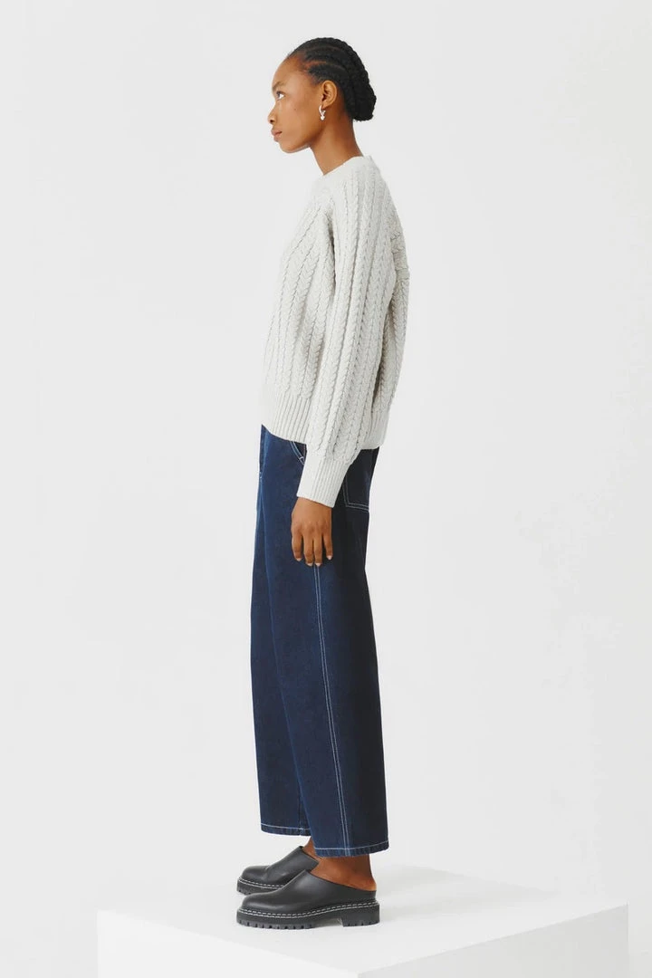 Kowtow Cable Sweater - Marle EOS Sale* 5 Kowtow Cable Sweater - Marle EOS Sale*