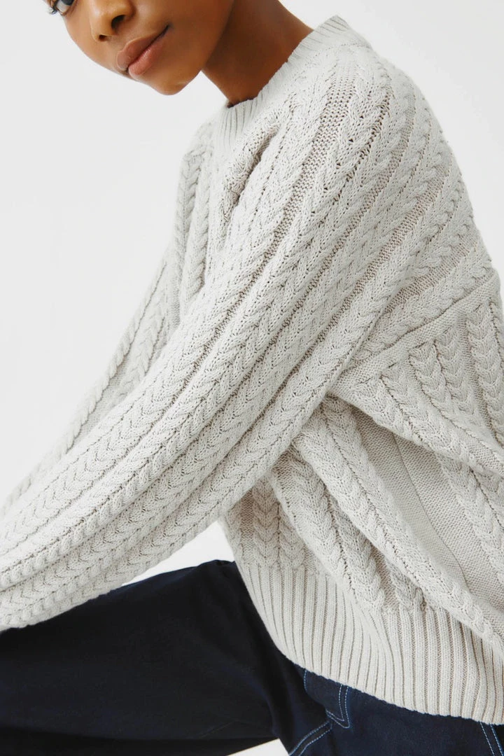 Kowtow Cable Sweater - Marle EOS Sale* 4 Kowtow Cable Sweater - Marle EOS Sale*