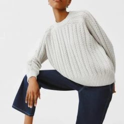 Kowtow Cable Sweater - Marle EOS Sale* 9 Kowtow Cable Sweater - Marle EOS Sale*