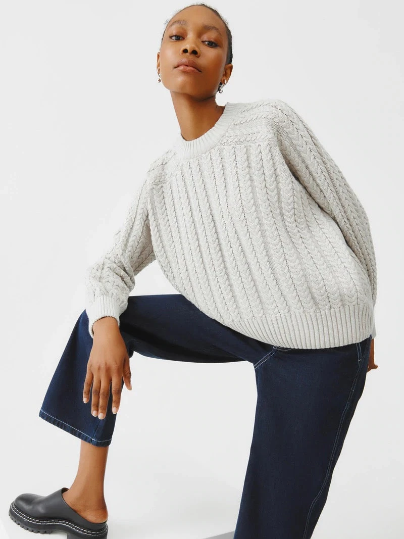 Kowtow Cable Sweater - Marle EOS Sale* 3 Kowtow Cable Sweater - Marle EOS Sale*