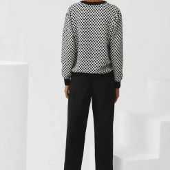 Kowtow Checkerboard Knit Crew – Black Check