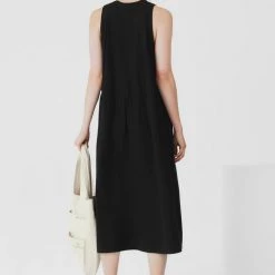 Kowtow EOS Sale* Curve Waist Dress – Black 10 Kowtow EOS Sale* Curve Waist Dress – Black