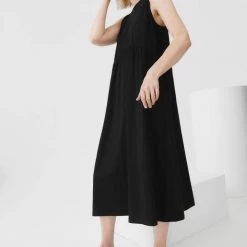 Kowtow EOS Sale* Curve Waist Dress – Black 9 Kowtow EOS Sale* Curve Waist Dress – Black