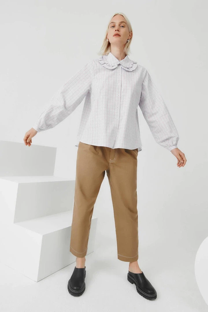 Kowtow Jules Shirt - Maths Grid EOS Sale* 2 Kowtow Jules Shirt - Maths Grid EOS Sale*